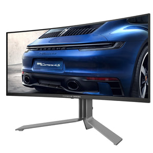 إيه أو سي أغون PD34 بورشه ديزاين شاشة ألعاب منحنية 34 بوصة WQHD QD OLED - 240 هرتز - 0.03 مللي ثانية - HDMI 2.1 - أداپتيف سينك - أسود