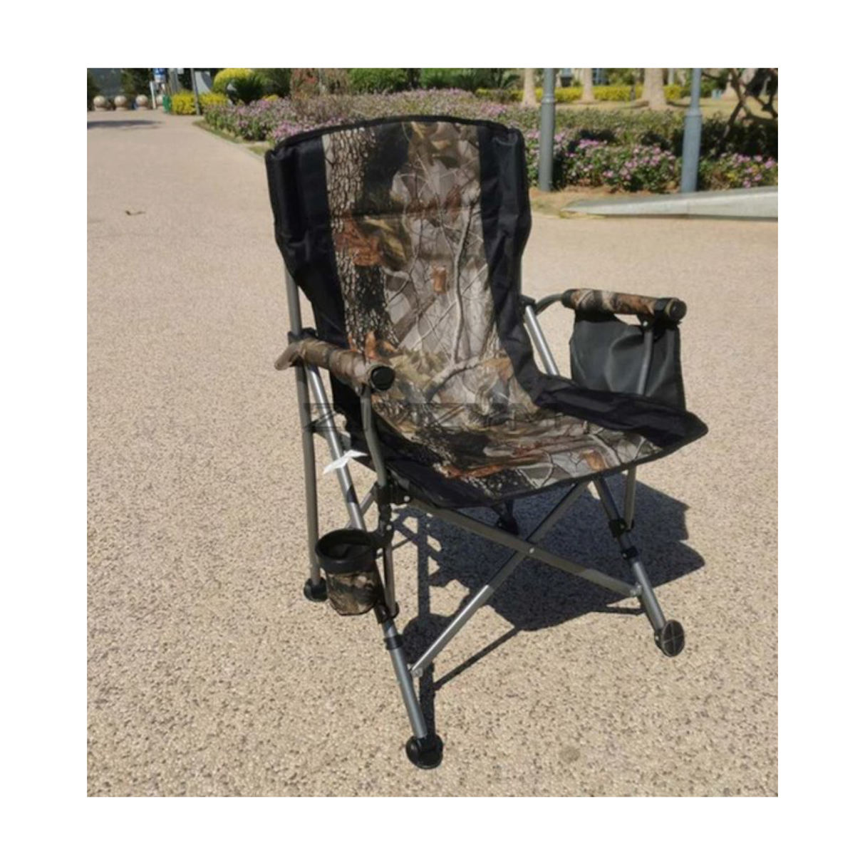 Portable Outdoor Metal Folding Stool - Lightweight and Compact Camping Chair