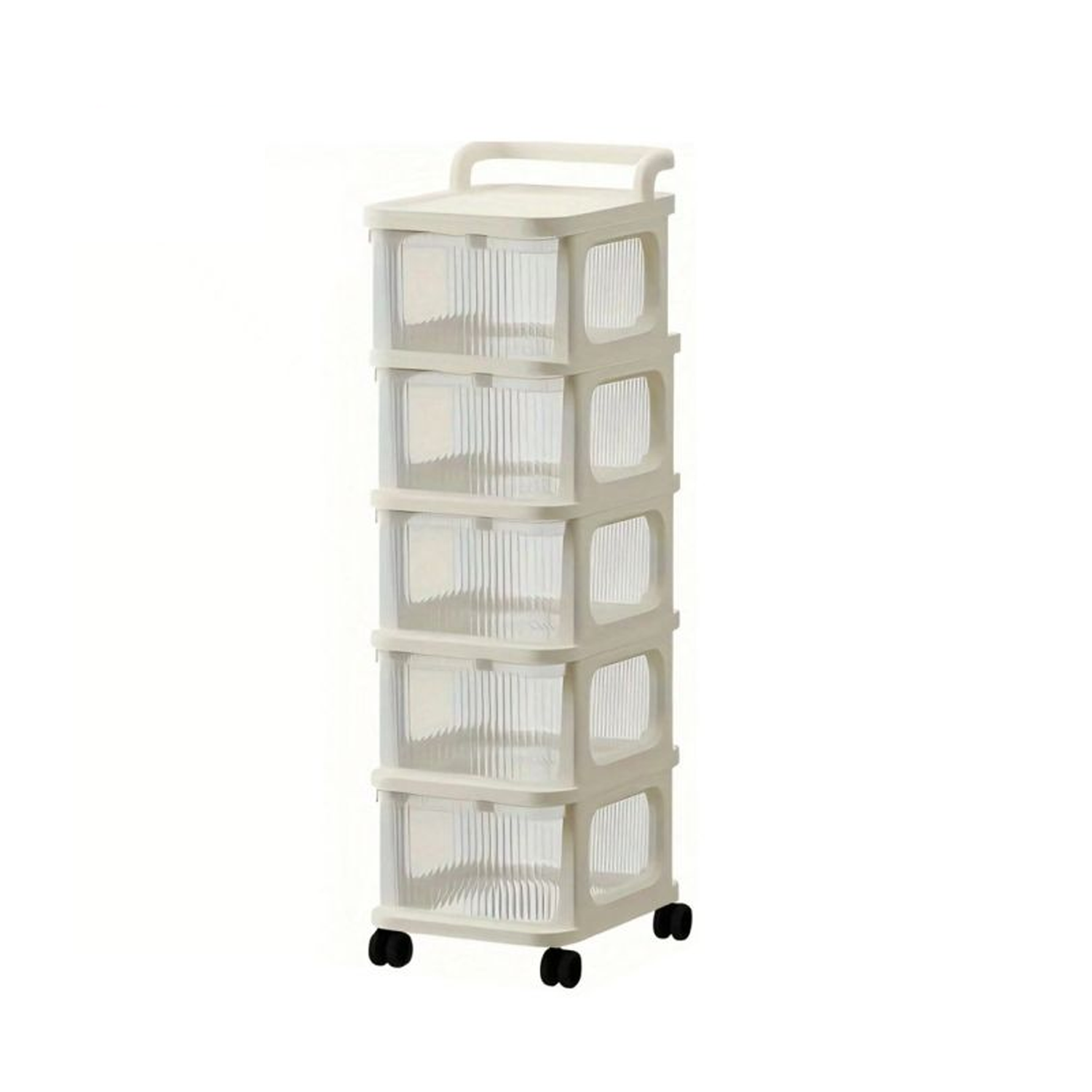 5 Layer Multifunction Plastic Storage Drawer With Wheels