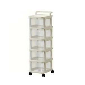 5 Layer Multifunction Plastic Storage Drawer With Wheels