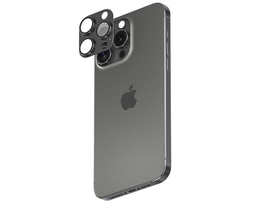 Smartix Premium Aluminium Camera Glass for iPhone 15 Pro/Pro Max - Black