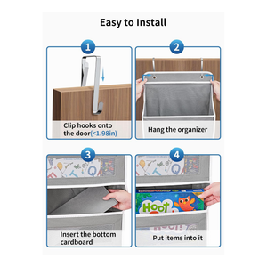 منظم باب معلق بخمس رفوف يحتوي على خمس جيوب كبيرة السعة