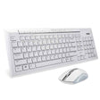 Rapoo Combo Wireless Keyboard & Mouse (English/Arabic) 8200M - White - Zayoom