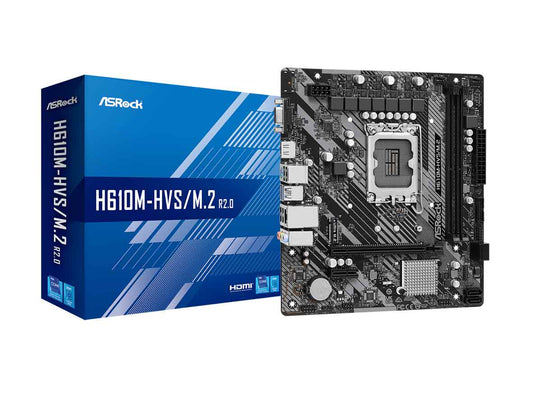 ASRock H610M-HVS/M.2 R2.0 - Intel H610 LGA 1700 Micro ATX - Motherboard