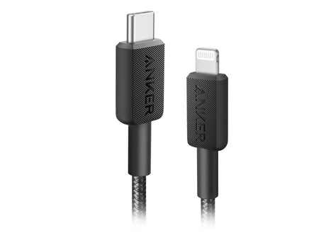 Anker 322 USB-C to Lightning Cable Braided - 1.8m/6ft - Black - Zayoom