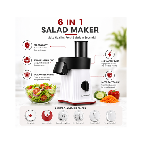 6 in 1 Salad Maker Multi-Function Vegetable Cutter