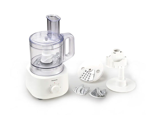 Panasonic Food Processor 2.4L with 5 Accessories for 18 Functions 800 Watts - White