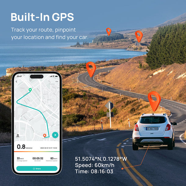 70 مي كاميرا سيارة A810 بدقة 4K، مع مستشعر سوني ستارفيس 2 IMX678  تدعم HDR مزدوج – كاميرا أمامية وخلفية