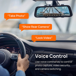 70 مي كاميرا الرؤية الخلفية للسيارة S500 بدقة 3K HDR وشاشة لمس مقاس 9 بوصات ومكثف فائق