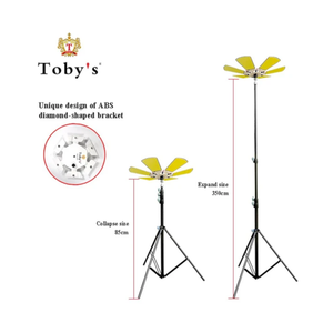 فانوس تخييم توبي متعدد الوظائف للاستخدام الخارجي مع حامل ثلاثي القوائم وجهاز تحكم عن بعد