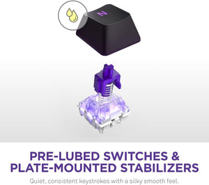 إن زد إكس تي فانكشن 2 ميني تي كيه إل كيبورد ألعاب بصرية سلكية (مفاتيح إن زد إكس تي سويفت أوبتيكال ) - أسود