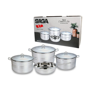 ساجا طقم أواني طهي ستانلس ستيل 7 قطع 