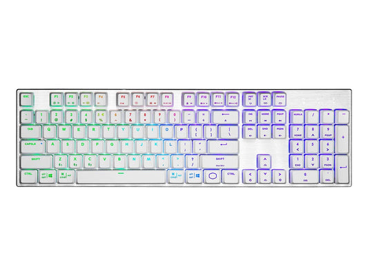 Cooler Master US SK653 TTC Low Brown Wireless Gaming Keyboard - White