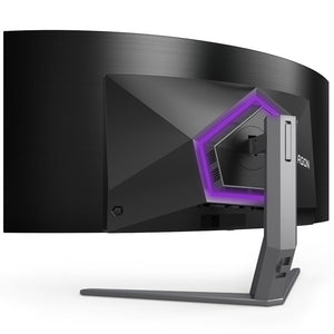 إيه أو سي أغون برو AG456UCZD شاشة ألعاب منحنية 45 بوصة WQHD OLED - 240 هرتز - 0.03 مللي ثانية - متوافقة مع فري سينك بريميوم وجي-سينك - أسود
