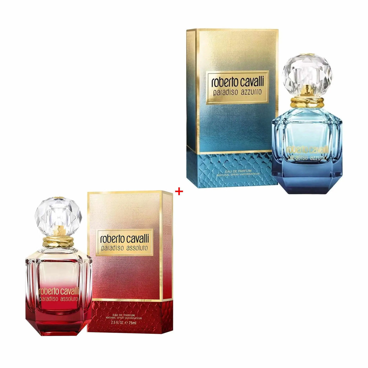عطر روبرتو كافالي باراديسو ازورو للنساء 75 مل + عطر روبرتو كافالي باراديسو اسولوتو للنساء 75 مل