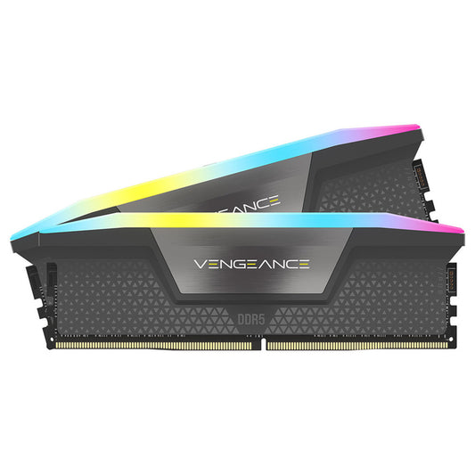 Corsair VENGEANCE RGB 64GB (2x32GB) DDR5 DRAM 6000MHz CL30 AMD EXPO Memory Kit - Black