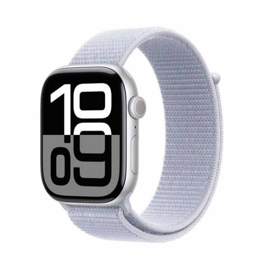 Apple Watch Series 10 GPS 42Mm Silver Aluminium Case - With Blue Cloud Sport Loop