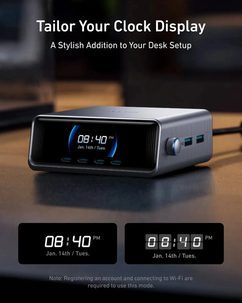 Anker Prime Charger (250W - 6 Ports - GaNPrime) - Silver - Zayoom