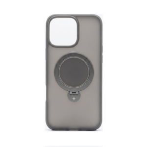 Spectre Stealth Case For iPhone 15 Pro With Kick Stand - Titanium Gray