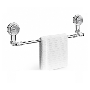Adjustable Suction Cup Towel Rod – No Drilling Bathroom Towel Holder