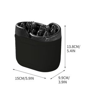 مرطّب هواء وناشر زيوت عطرية مع ضوء ليلي بركاني ملون - 300 مل - أسود