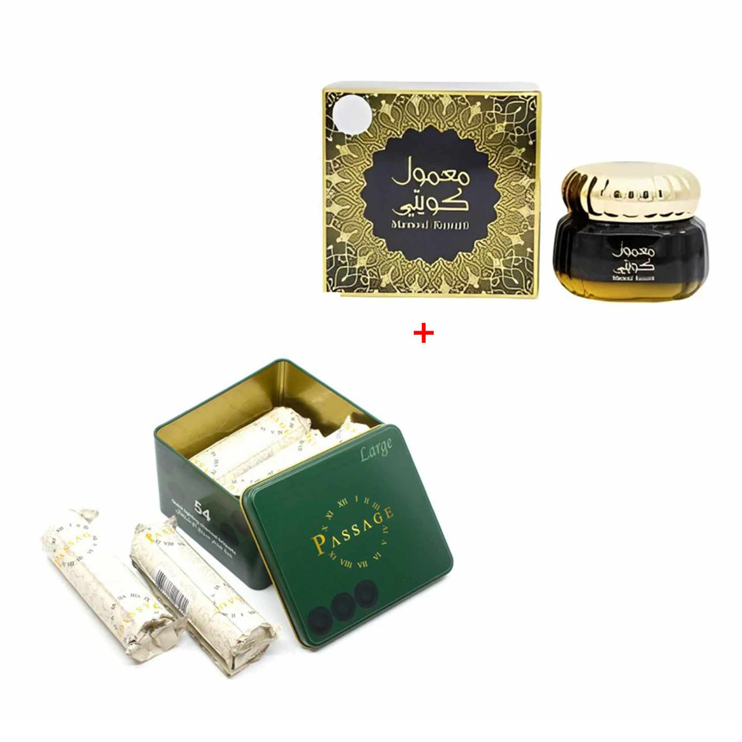 Almas Mamoul Kuwaiti 60g + Passage Quick Lighting Charcoal Briquets Box 54 PCS 40mm
