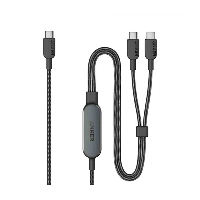 Anker 2-in-1 USB-C to USB-C Cable 140W (1.2m/4ft) - Black - Zayoom