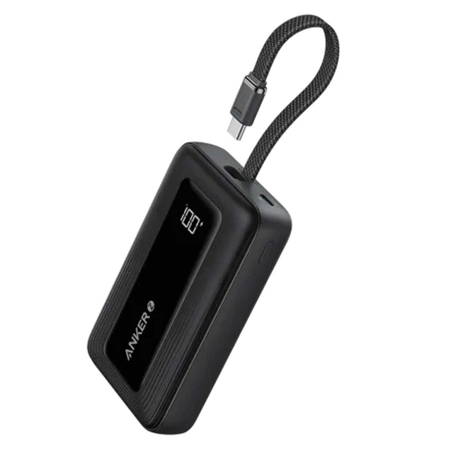 Anker Zolo Powercore - 10000mAh - PD 30W - Built-In USB-C Cable - Black - Zayoom