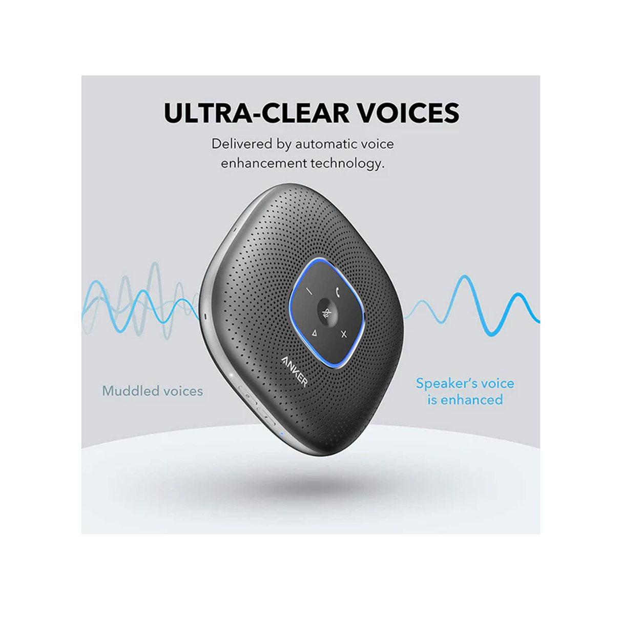 Anker Powerconf Bluetooth & USB Speakerphone - Black - ASIS