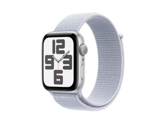 Apple Watch SE GPS 40mm Silver Aluminium Case with Blue Cloud Sport Loop