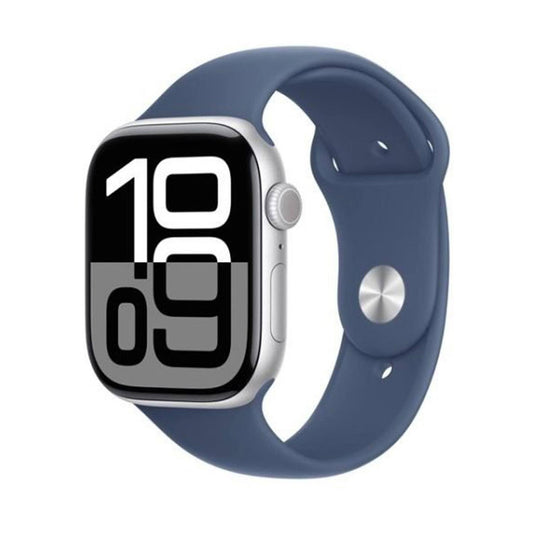 Apple Watch Series 10 GPS 42Mm Silver Aluminium Case - With Denim Sport Band - M/L