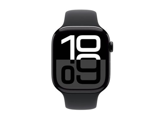 Apple Watch Series 10 GPS 46Mm Jet Black Aluminium Case With Black Sport Band - M/L