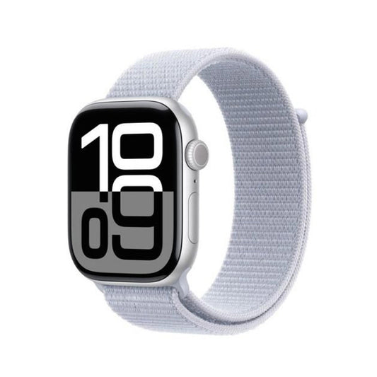 Apple Watch Series 10 GPS 46Mm Silver Aluminium Case - With Blue Cloud Sport Loop