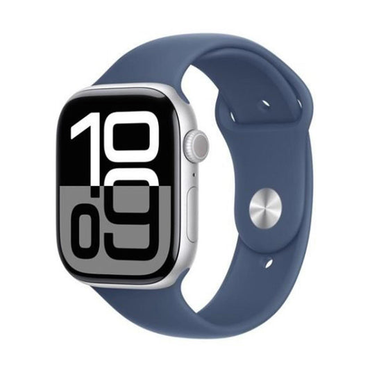 Apple Watch Series 10 GPS 46Mm Silver Aluminium Case - With Denim Sport Band - M/L