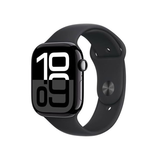 Apple Watch Series 10 GPS 46Mm Jet Black Aluminium Case - With Black Sport Band - S/M