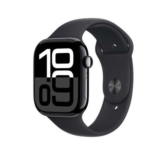 Apple Watch Series 10 GPS + Cellular 42Mm Jet Black Aluminium Case - With Black Sport Band - S/M