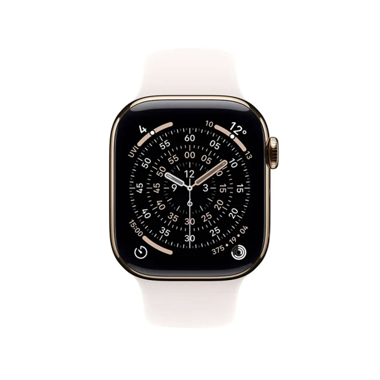 Apple Watch Series 11 GPS + Cellular 42mm Gold Titanium Case With Light Blush Sport Band - M/L