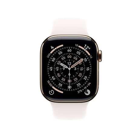 Apple Watch Series 11 GPS + Cellular 42mm Gold Titanium Case With Light Blush Sport Band - M/L