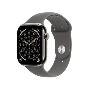 Apple Watch Series 11 GPS + Cellular 46mm Natural Titanium Case With Stone Grey Sport Band - S/M