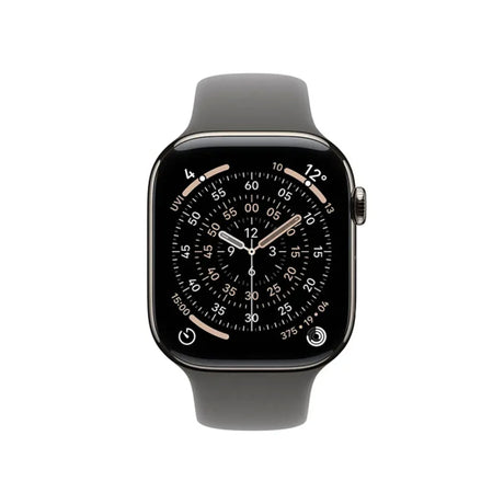 Apple Watch Series 11 GPS + Cellular 46mm Natural Titanium Case With Stone Grey Sport Band - M/L