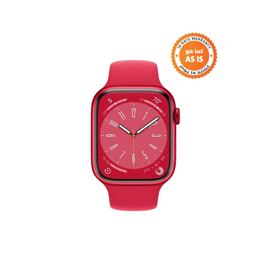 Apple Watch Series 8 - 45mm - GPS - Red Aluminum Case with Red Sport Band - S/M - (AS-IS)