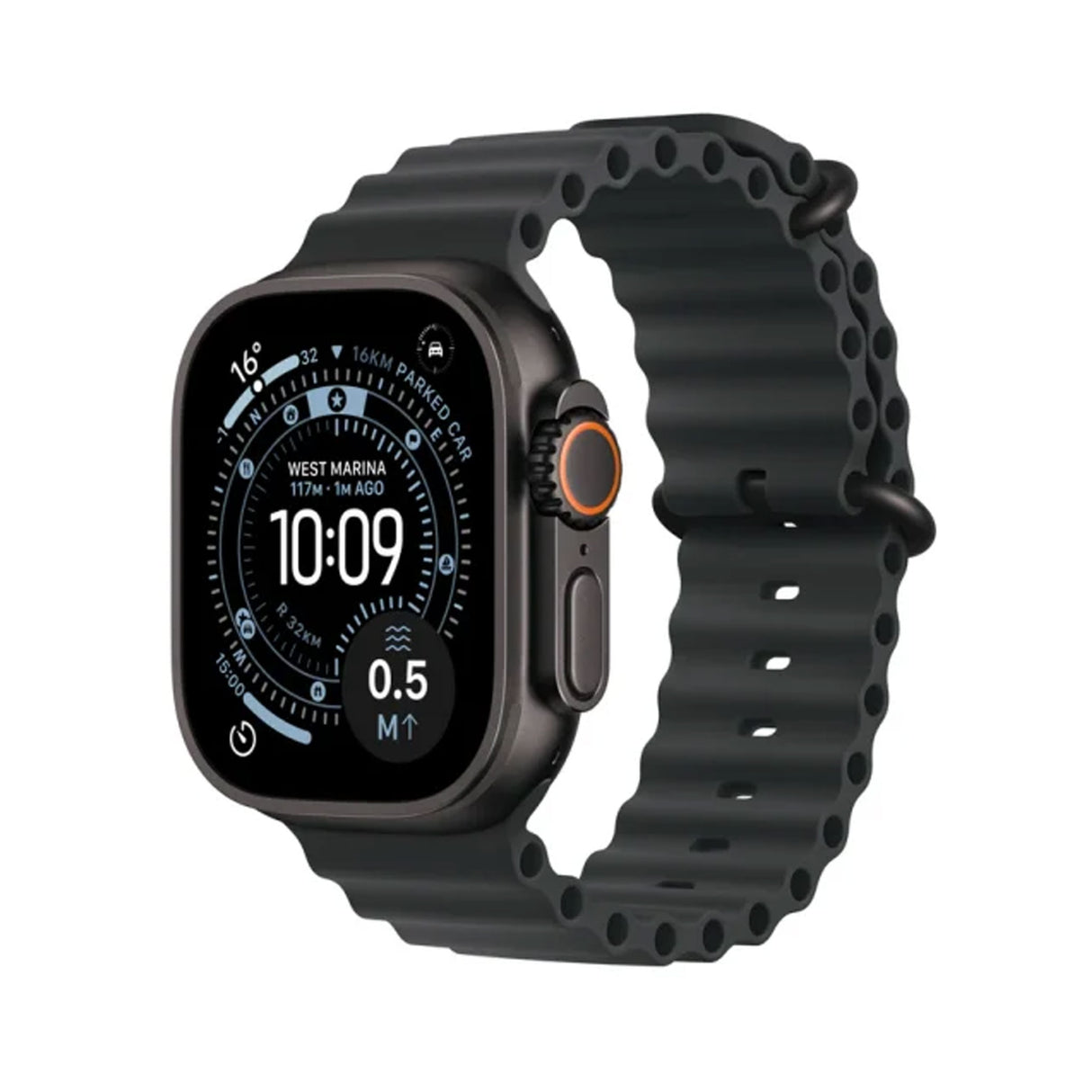 Apple Watch Ultra 3 GPS + Cellular 49mm Black Titanium Case With Black Ocean Band