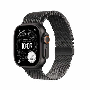 Apple Watch Ultra 3 GPS + Cellular 49mm Black Titanium Case with Black Titanium Milanese Loop - Medium