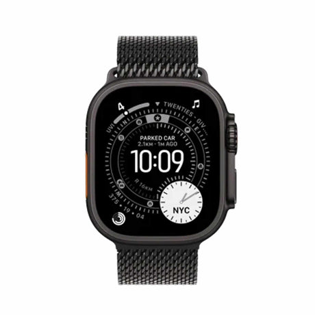 Apple Watch Ultra 3 GPS + Cellular 49mm Black Titanium Case with Black Titanium Milanese Loop - Medium