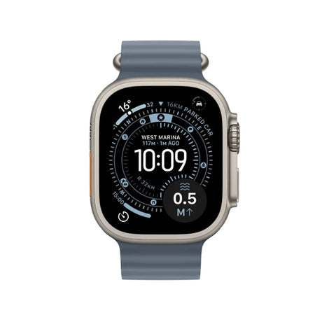 Apple Watch Ultra 3 GPS + Cellular 49mm Natural Titanium Case With Anchor Blue Ocean Band