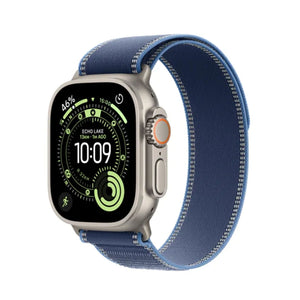 Apple Watch Ultra 3 GPS + Cellular 49mm Natural Titanium Case With Blue/Bright Blue Trail Loop - M/L