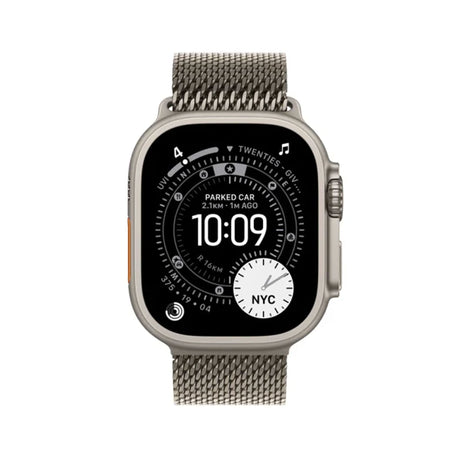 Apple Watch Ultra 3 GPS + Cellular 49mm Natural Titanium Case With Natural Titanium Milanese Loop - Large