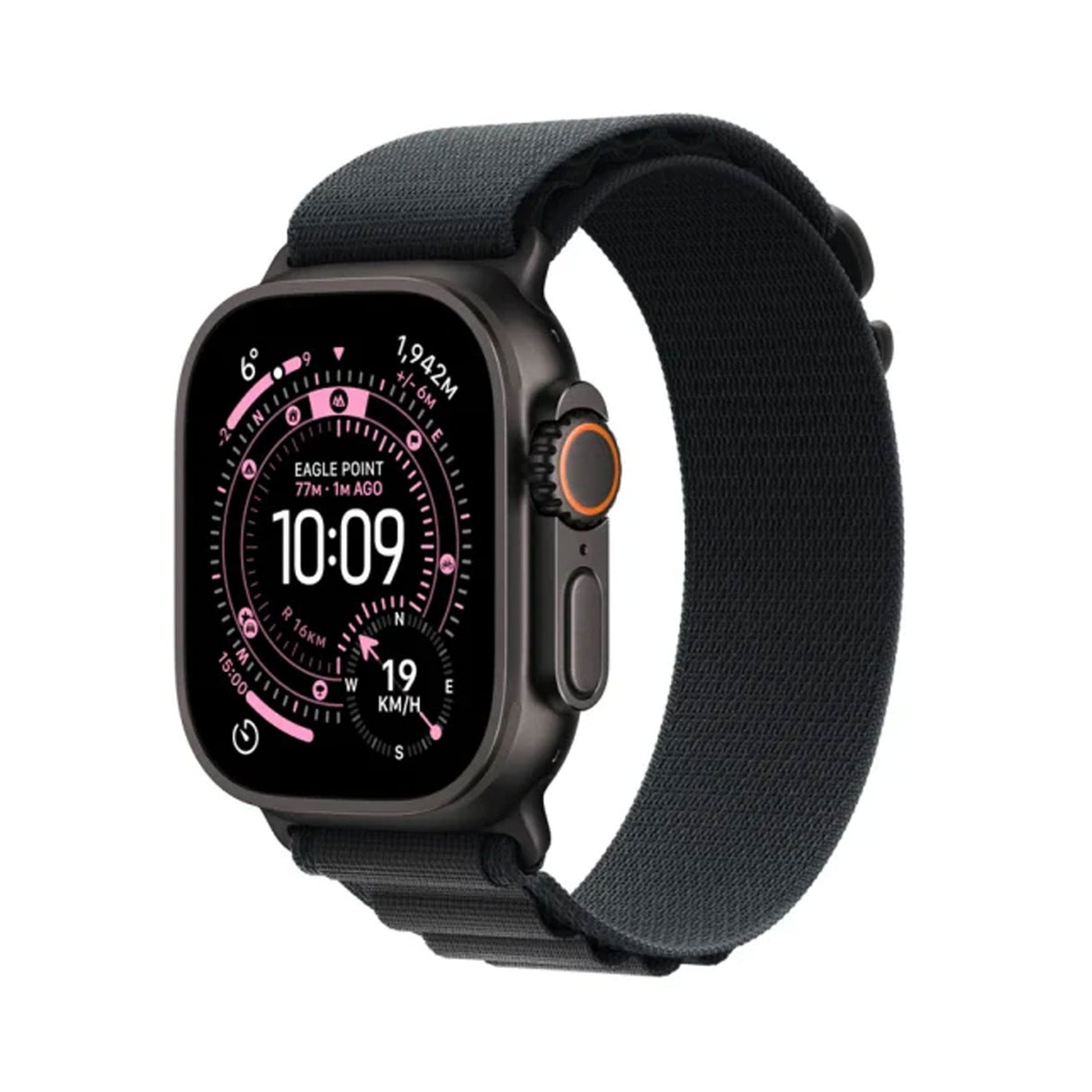 Apple Watch Ultra 3 GPS + Cellular 49mm Black Titanium Case With Black Alpine Loop - Small