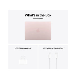 Apple MacBook Neo A18 Pro Chip With 6‑Core CPU and 5‑Core GPU - 8GB - 256GB SSD - Blush