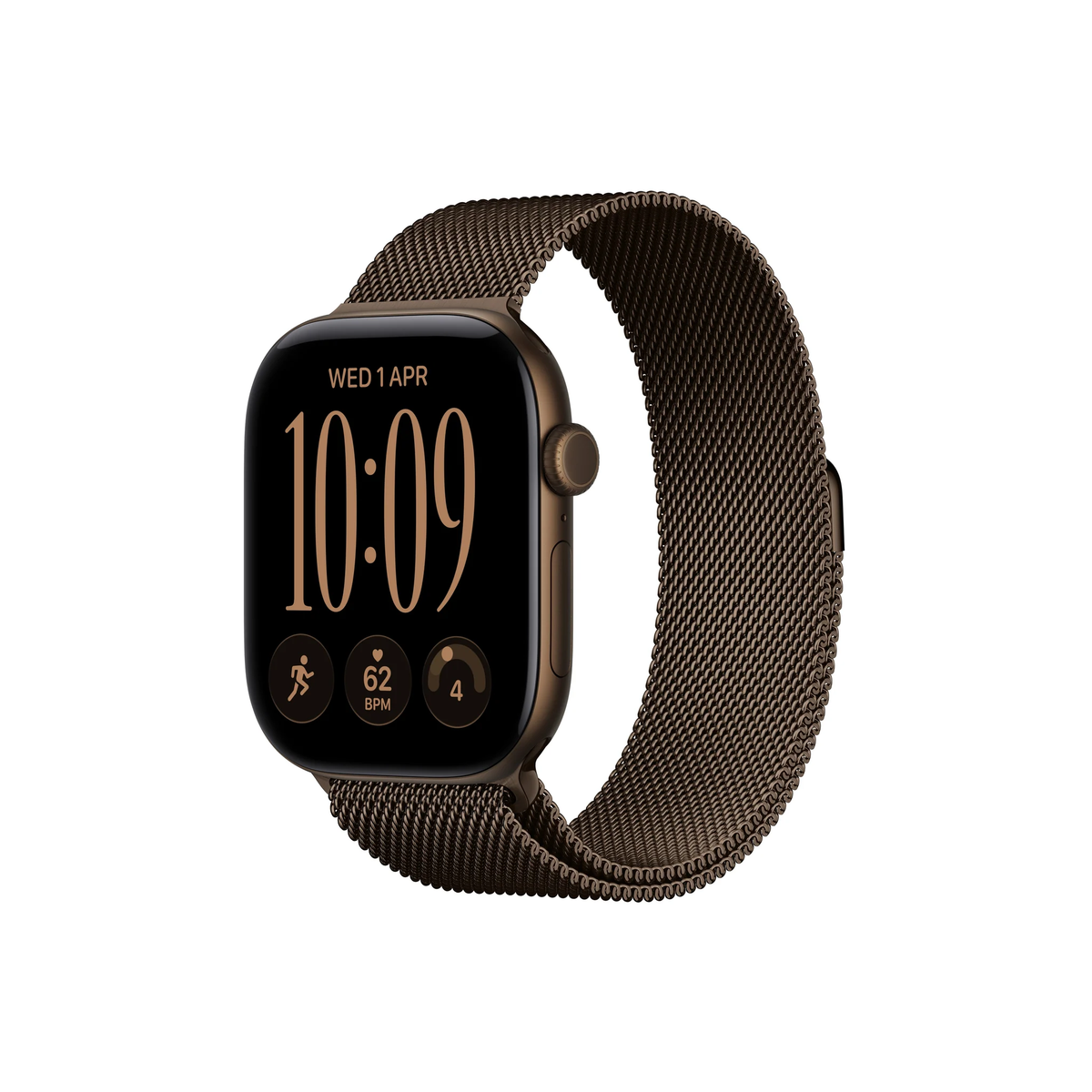 Apple Watch Series 12 GPS 42mm Dark Bronze Aluminium Case with Dark Bronze Milanese Loop-Middle East